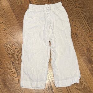 J. Crew White Wide Leg Pants